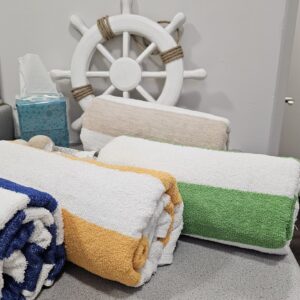 CABANA POOL TOWELS 100% COTTON RING SPUN