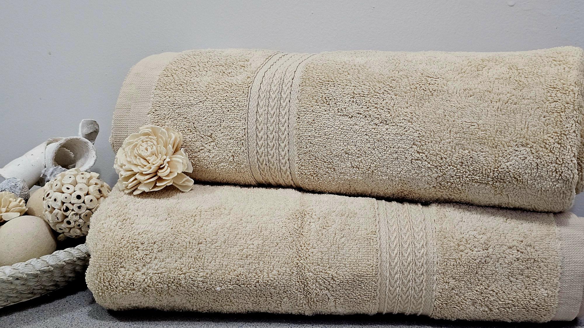 DIAMOND BEIGE TOWELS 100% COTTON 16S RING SPUN