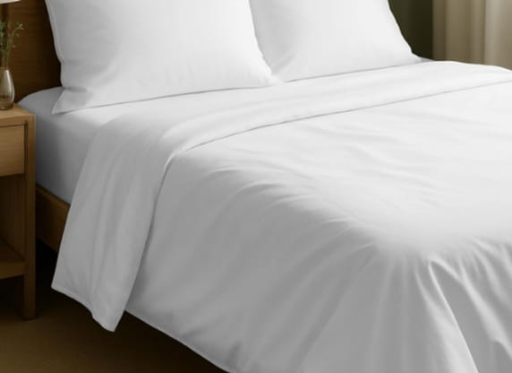 T200 WHITE SHEETS & PILLOW CASES 60% COTTON 40% POLYESTER